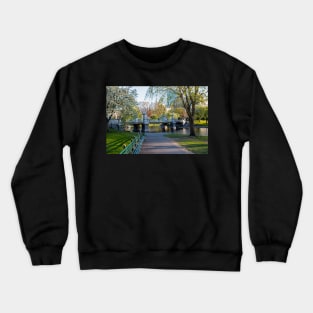 The Boston Public Garden in the Spring Boston MA Crewneck Sweatshirt